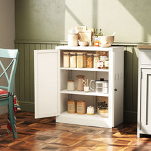 Load image into Gallery viewer, Pantry Cabinet With Adjustable Shelves Freestanding Kitchen Storage Organizer - White