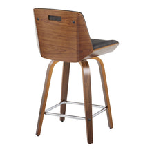 Load image into Gallery viewer, Corazza - Mid Century Modern Fixed Height Counter Stool With Swivel With Square Footrest (Set of 2)