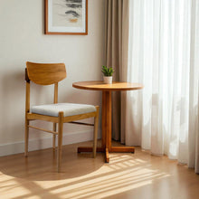 Load image into Gallery viewer, Upholstered Fabric Open Back Dining Side Chair - Natural / Off White