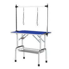 Load image into Gallery viewer, Large Size Grooming Table For Pet Dog And Cat With Adjustable Arm And Clamps Large Heavy Duty Animal Grooming Table - Blue