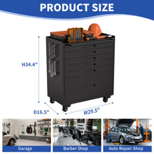 Load image into Gallery viewer, Rolling Tool Cabinet Heavy Duty Garage Storage With Lockable Doors & Drawers