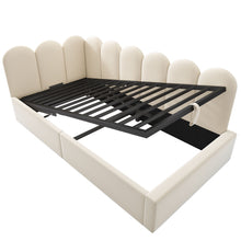 Load image into Gallery viewer, Upholstered Daybed With Metal Slatted Base