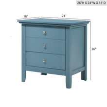 Load image into Gallery viewer, 3 Drawer Nightstand & Dove Tailed Drawers