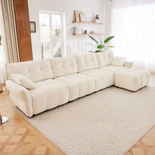 Load image into Gallery viewer, Sofa Set With Ottoman And Pillows, Textured, High Resilience Cushions