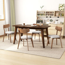 Load image into Gallery viewer, 5 Piece Mid - Century Dining Set, Upholstered Dining Chairs