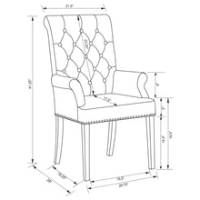 Load image into Gallery viewer, Vaughn - Upholstered Dining Chair With Tapered Legs And Nailhead Trim - Beige