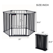 Load image into Gallery viewer, Adjustable Safety Gate Play Yard Metal Doorways Fireplace Fence Christmas Tree Fence Gate For House Stairs Gate Prohibited Area Fence