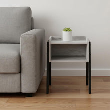 Load image into Gallery viewer, Rectangular Metal Accent Table - Gray And Black