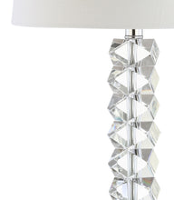 Load image into Gallery viewer, 26" Novelty Table Lamp LED With Drum Shade - Clear / Pearl Silver