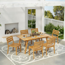 Load image into Gallery viewer, Outdoor 7 Pieces Outdoor Dining Set - Teak