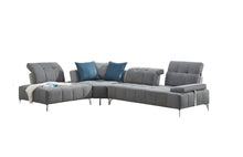 Load image into Gallery viewer, Polyester Modular L Shaped Three Piece Corner Sectional - Gray