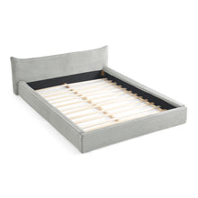 Load image into Gallery viewer, Modern Upholstered Bed Frame With Curved Headboard