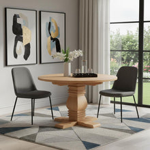 Load image into Gallery viewer, Solid Wood Pedestal Base Top Dining Table - Brown