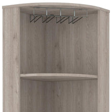 Load image into Gallery viewer, Wood Corner Bar Cabinet With Two Doors - Light Gray