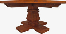 Load image into Gallery viewer, 70" Rounded Solid Wood Dining Table - Brown