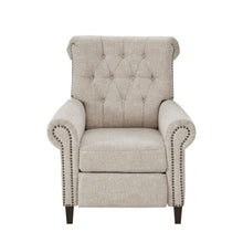 Load image into Gallery viewer, Aidan - Push Back Recliner Chair With Tufted Back And Nailhead Trim - Cream