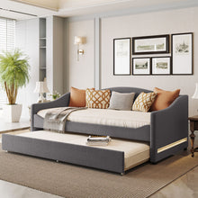 Load image into Gallery viewer, Design Upholstered Daybed With Light And Trundle
