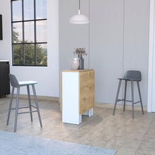 Load image into Gallery viewer, 24" Folding Sled Base Dining Table - Brown / White