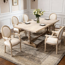 Load image into Gallery viewer, French Vintage Upholstered Fabric Dining Armchair (Set of 2)
