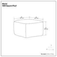 Load image into Gallery viewer, Macie - Square Woven Outdoor / Indoor Pouf - Gray / White