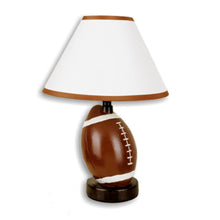 Load image into Gallery viewer, Football Shaped Table Lamp With Shade - Dark Brown White