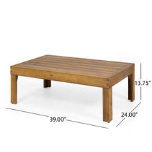 Load image into Gallery viewer, Outdoor Patio Set With Coffee Table And Loveseat - Teak / Beige