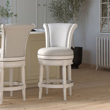 Load image into Gallery viewer, Swivel Barstool With High-Back