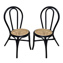 Load image into Gallery viewer, Rattan Dining Chair (Set of 2) - Black Multi