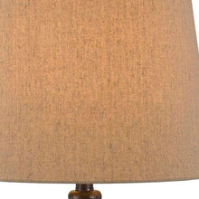 Load image into Gallery viewer, Metal Two Light Table Lamp With Brown Empire Shade - Brown
