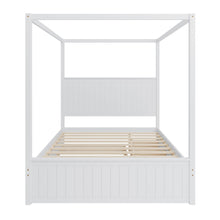 Load image into Gallery viewer, Canopy Platform Bed With Trundle And 3 Storage Drawers