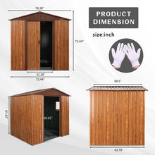 Load image into Gallery viewer, Outdoor Metal Storage Shed With Floor Base