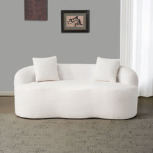 Load image into Gallery viewer, Curved Loveseat Sofa With Round Armrest