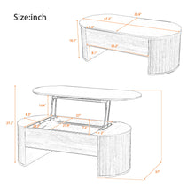 Load image into Gallery viewer, Lift Top Coffee Table With Hidden Compartment, Modern Oval Lift Tabletop For Home Living Room