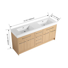 Load image into Gallery viewer, Freestanding Bathroom Vanity With Resin Sink, Soft-Closing Doors And Drawers