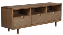 Load image into Gallery viewer, Solid Wood Open Shelving TV Stand - Sand