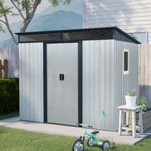 Load image into Gallery viewer, Outdoor Metal Storage Shed With Window And Transparent Plate For Garden, Lawn