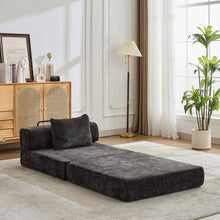Load image into Gallery viewer, Convertible Floor Sofa Bed With Fixed Shape Frame For Living Room