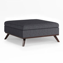 Load image into Gallery viewer, Owen - Square Coffee Table Storage Ottoman - Slate Gray