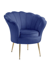 Load image into Gallery viewer, Angelina - Scalloped Back Barrel Accent Chair With Metal Legs