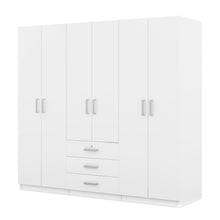Load image into Gallery viewer, 6 Doors Wardrobe Storage For Bedroom, With Big Drawers
