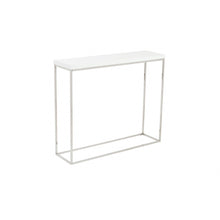 Load image into Gallery viewer, Frame Console Table - White And Silver