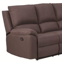 Load image into Gallery viewer, Polyester Blend Reclining U Shaped Three Piece Corner Sectional - Brown