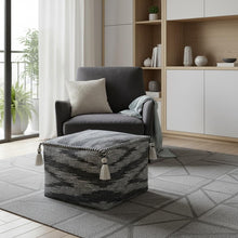 Load image into Gallery viewer, Cotton Ottoman Square - Gray
