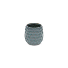 Load image into Gallery viewer, Geometric Round Pot Planter - Blue / Gold