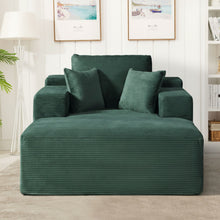 Load image into Gallery viewer, Convertible Chaise Lounge Chair With Wide Armrest & Throw Pillows