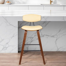 Load image into Gallery viewer, Iron Low Back Bar Height Bar Chair - Cream And Brown
