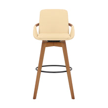 Load image into Gallery viewer, Swivel Bar Height Bar Chair - Cream / Black