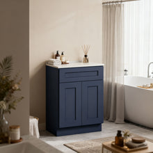 Load image into Gallery viewer, Shaker Base Cabinet With Soft-Close Drawer & Double Doors, Adjustable Shelf