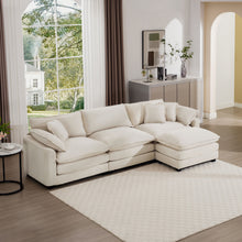 Load image into Gallery viewer, Modern Oversized Modular Cushion Sofa With Ottoman, Low Back, Deep Seating Sofa Set