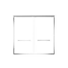 Load image into Gallery viewer, Aluminum Frame Double Double Soft Close Shower Door, Tempered Glass And Dual Stainless Steel Handles